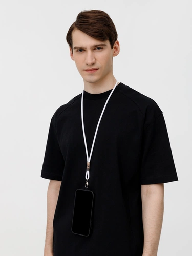 Шнурок для бейджа Tube Metal, белый Шнурок для бейджа Tube Metal, белый