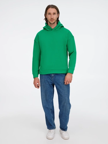 Худи оверсайз унисекс Tolla, зеленое Худи оверсайз унисекс Tolla, зеленое