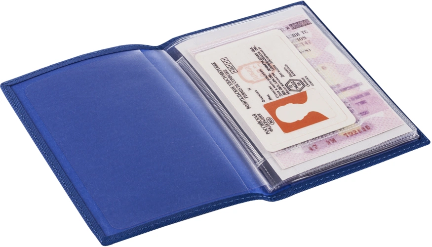 Обложка для автодокументов Twill, синяя Обложка для автодокументов Twill, синяя