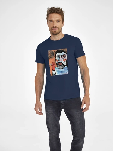 Футболка «У матросов нет вопросов», кобальт (темно-синяя) Футболка «У матросов нет вопросов», кобальт (темно-синяя)