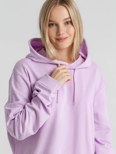 Толстовка с капюшоном унисекс Hoodie, сиреневая Толстовка с капюшоном унисекс Hoodie, сиреневая