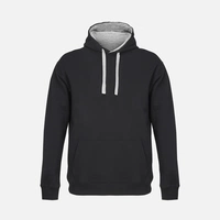 Худи унисекс Cameron, черное с серым меланжем