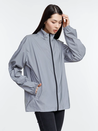 Ветровка Manifest 2.0 из светоотражающей ткани, серая Ветровка Manifest 2.0 из светоотражающей ткани, серая