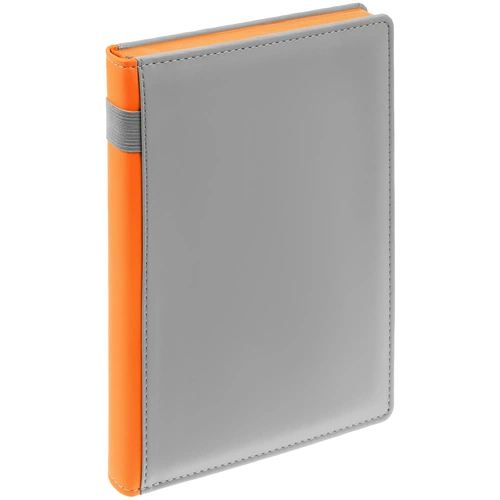 Ежедневник Spain Shall на заказ, недатированный, серый с оранжевым Ежедневник Spain Shall на заказ, недатированный, серый с оранжевым