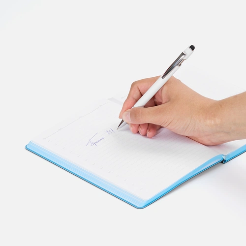 Ручка шариковая Pointer Soft Touch со стилусом, белая Ручка шариковая Pointer Soft Touch со стилусом, белая