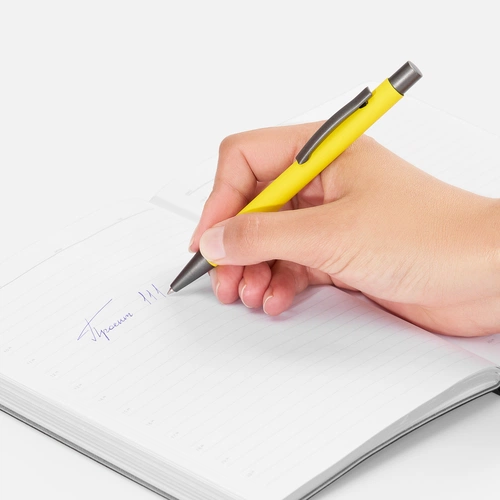 Ручка шариковая Atento Soft Touch, желтая Ручка шариковая Atento Soft Touch, желтая