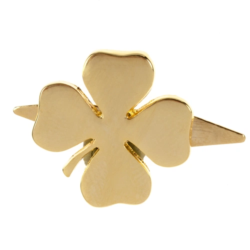 Шильдик «Счастливый клевер», золотистый Шильдик «Счастливый клевер», золотистый