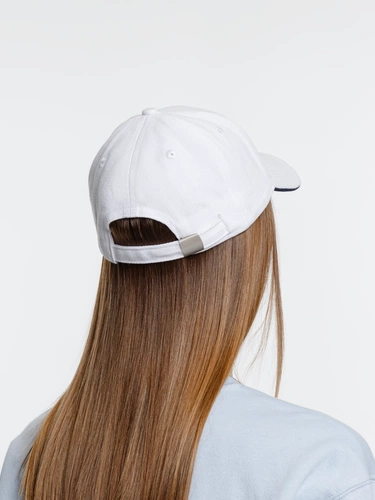 Бейсболка Spiker, белая с темно-синим Бейсболка Spiker, белая с темно-синим