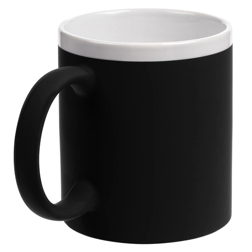 Кружка StopSpot с покрытием софт-тач, черная Кружка StopSpot с покрытием софт-тач, черная