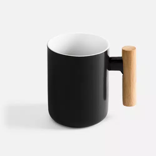 Кружка с ложкой Eco Fusion, черная Кружка с ложкой Eco Fusion, черная