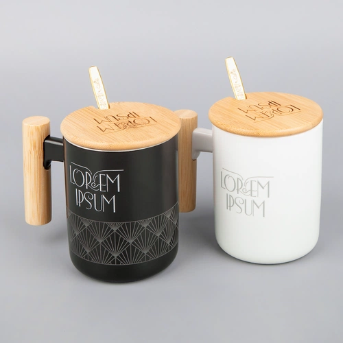 Кружка с ложкой Eco Fusion, черная