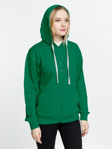 Толстовка на молнии с капюшоном Siverga, зеленая Толстовка на молнии с капюшоном Siverga, зеленая