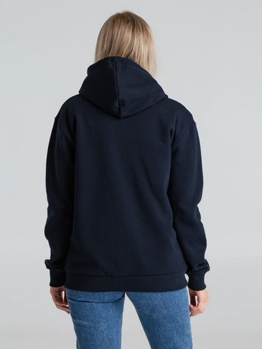 Толстовка на молнии с капюшоном Unit Siverga Heavy, темно-синяя Толстовка на молнии с капюшоном Unit Siverga Heavy, темно-синяя