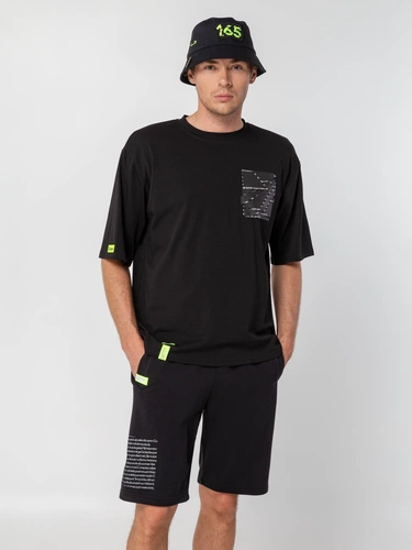 Панама Vento, черная с нанесением Панама Vento, черная с нанесением