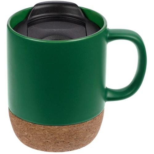 Кружка с пробковой подставкой Corky Walk, зеленая Кружка с пробковой подставкой Corky Walk, зеленая