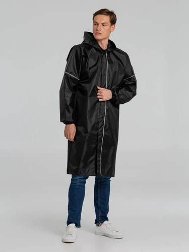 Дождевик со светоотражающими элементами Rainman Blink, черный Дождевик со светоотражающими элементами Rainman Blink, черный