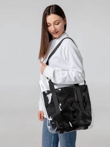 Шопер Clarity с черным органайзером, прозрачный Шопер Clarity с черным органайзером, прозрачный