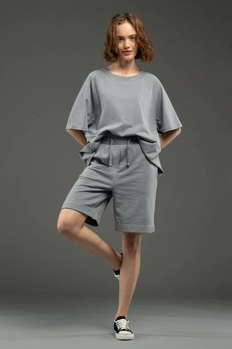 Футболка унисекс оверсайз T2, серая Футболка унисекс оверсайз T2, серая