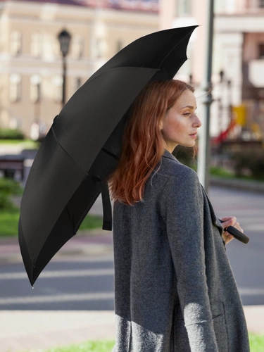 Зонт наоборот Style, трость, черный Зонт наоборот Style, трость, черный
