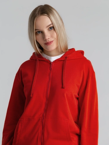 Толстовка на молнии с капюшоном Siverga 2.0, красная Толстовка на молнии с капюшоном Siverga 2.0, красная