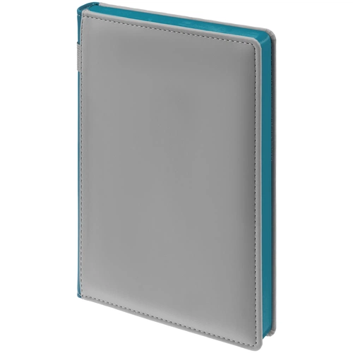 Ежедневник Spain Shall на заказ, недатированный, серый с бирюзовым Ежедневник Spain Shall на заказ, недатированный, серый с бирюзовым