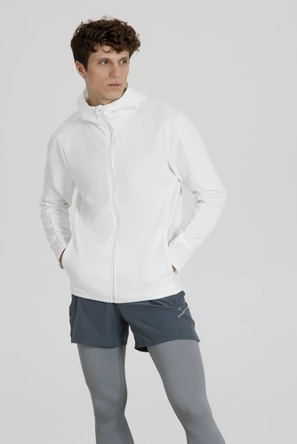 Куртка с капюшоном унисекс Begi, молочно-белая Куртка с капюшоном унисекс Begi, молочно-белая