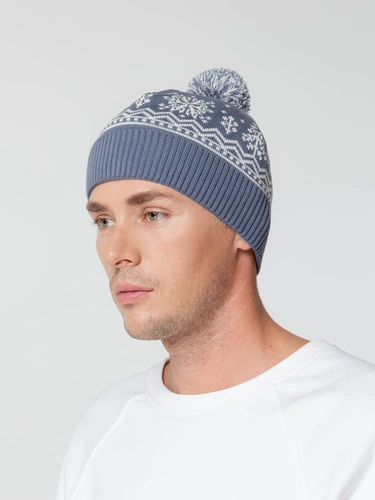 Шапка Elnik, серая с молочно-белым Шапка Elnik, серая с молочно-белым