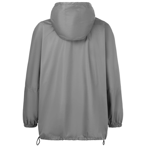 Дождевик-анорак Hard Work, укороченный, серый, единый размер Дождевик-анорак Hard Work, укороченный, серый, единый размер