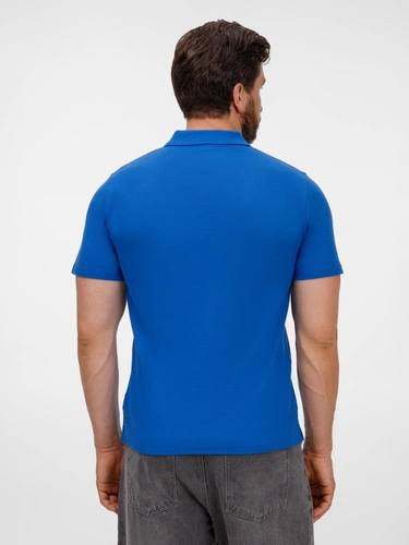 Рубашка поло унисекс Tervise, ярко-синяя Рубашка поло унисекс Tervise, ярко-синяя