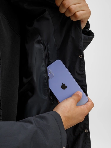 Куртка унисекс Veter, черная Куртка унисекс Veter, черная