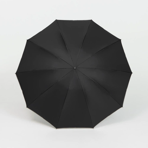 Зонт обратного сложения с ручкой-карабином Foldberry, черный Зонт обратного сложения с ручкой-карабином Foldberry, черный