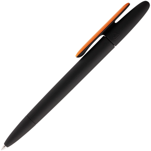 Ручка шариковая Prodir DS5 TRR-P Soft Touch, черная с оранжевым Ручка шариковая Prodir DS5 TRR-P Soft Touch, черная с оранжевым
