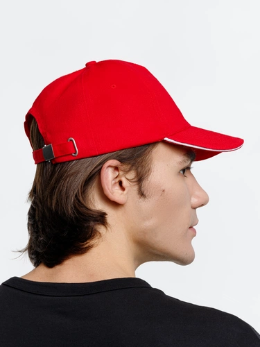 Бейсболка Long Beach, красная с белым Бейсболка Long Beach, красная с белым