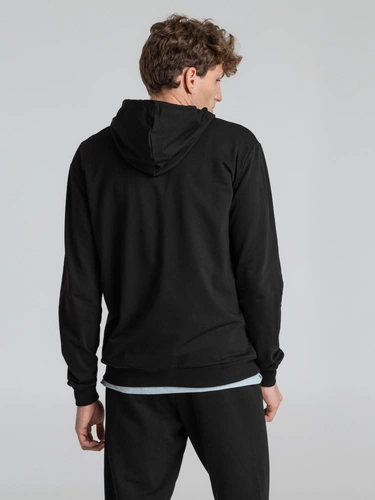 Толстовка на молнии с капюшоном Unit Siverga, черная Толстовка на молнии с капюшоном Unit Siverga, черная