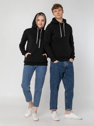 Толстовка с капюшоном Unit Kirenga Heavy, черная Толстовка с капюшоном Unit Kirenga Heavy, черная