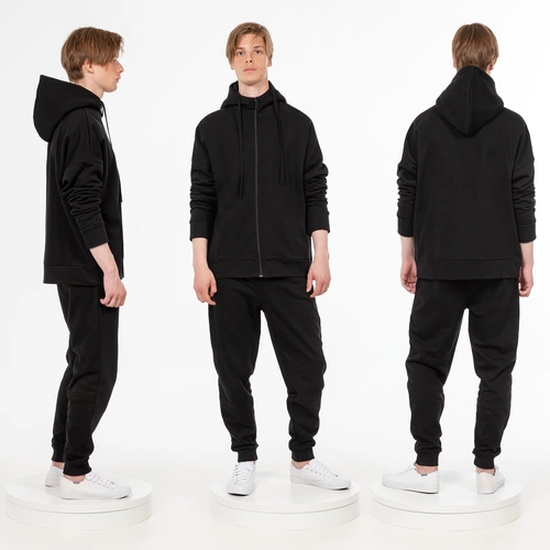 Толстовка унисекс H3, черная Толстовка унисекс H3, черная