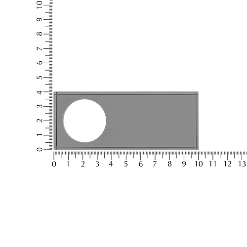 Лейбл из ПВХ с вырубкой «Круг», серый Лейбл из ПВХ с вырубкой «Круг», серый