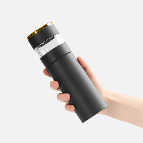 Смарт-бутылка с инфьюзером Thermory, черная Смарт-бутылка с инфьюзером Thermory, черная