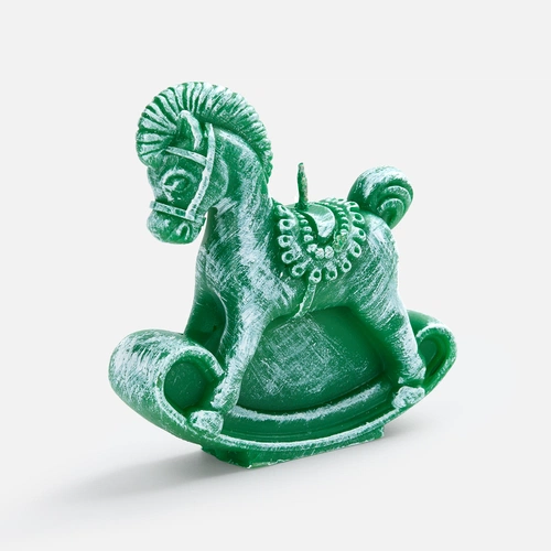 Свеча фигурная «Лошадка-качалка», зеленая Свеча фигурная «Лошадка-качалка», зеленая