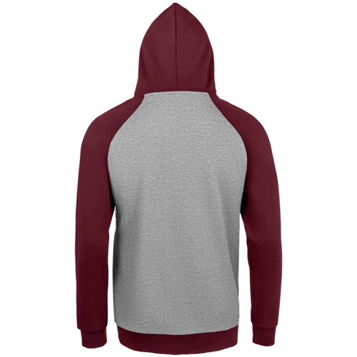 Толстовка унисекс Seattle, серый меланж с бордовым Толстовка унисекс Seattle, серый меланж с бордовым