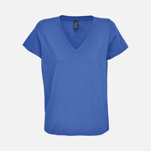 Футболка женская Regent Women с V-образным вырезом, ярко-синяя (royal) Футболка женская Regent Women с V-образным вырезом, ярко-синяя (royal)