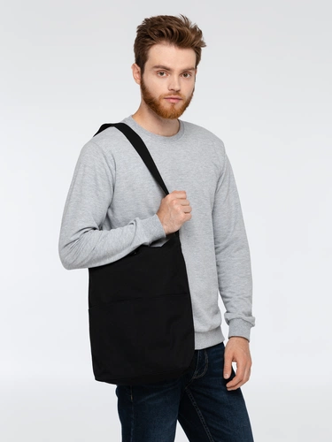 Сумка холщовая через плечо Artspace, черная Сумка холщовая через плечо Artspace, черная