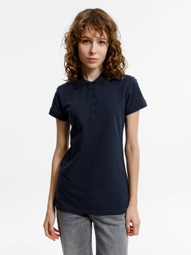 Рубашка поло женская Virma Premium Lady, темно-синяя Рубашка поло женская Virma Premium Lady, темно-синяя