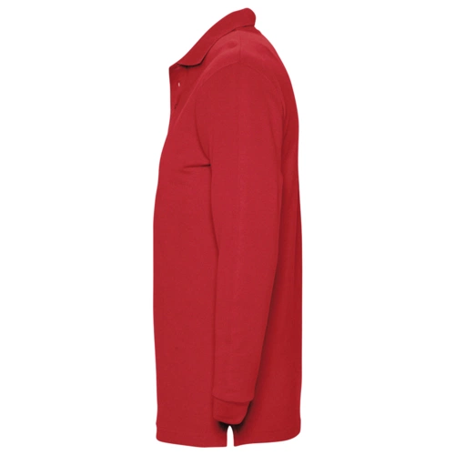 Рубашка поло мужская с длинным рукавом Winter II 210 красная Рубашка поло мужская с длинным рукавом Winter II 210 красная