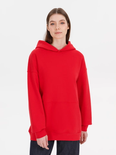 Худи оверсайз унисекс Outshine, красное Худи оверсайз унисекс Outshine, красное