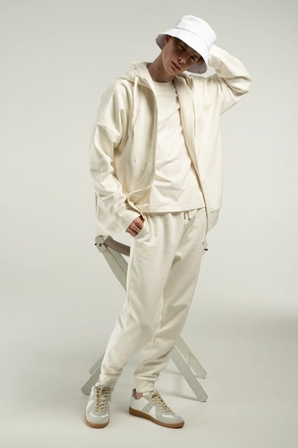 Толстовка унисекс H3, молочно-белая Толстовка унисекс H3, молочно-белая