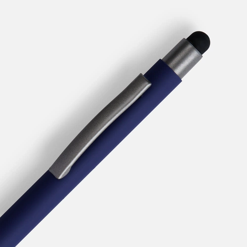 Ручка шариковая Atento Soft Touch со стилусом, темно-синяя Ручка шариковая Atento Soft Touch со стилусом, темно-синяя