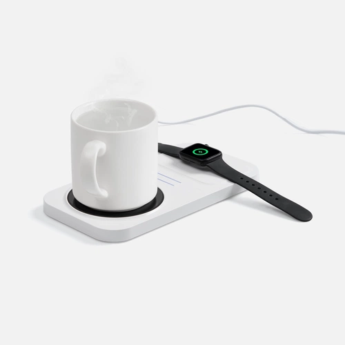 Беспроводное зарядное устройство с подогревом кружки Hot Task, белое Беспроводное зарядное устройство с подогревом кружки Hot Task, белое