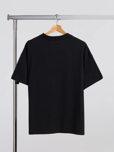 Футболка оверсайз унисекс Sinkopa, черная Футболка оверсайз унисекс Sinkopa, черная