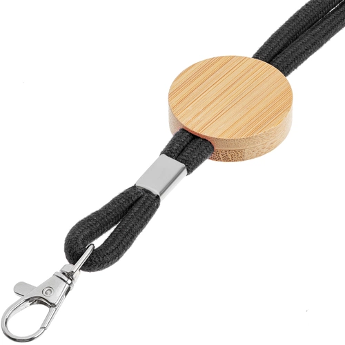 Шнурок для бейджа Tube Wood, черный Шнурок для бейджа Tube Wood, черный